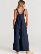 Plus Size Wide Leg Overalls Jumpsuit