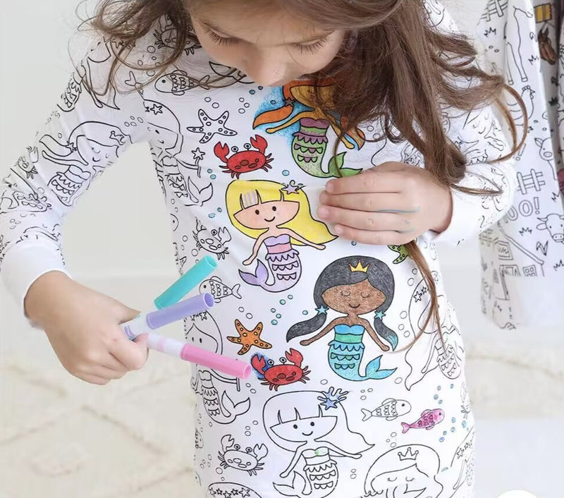 Ensemble Pyjama à Colorier pour Enfants